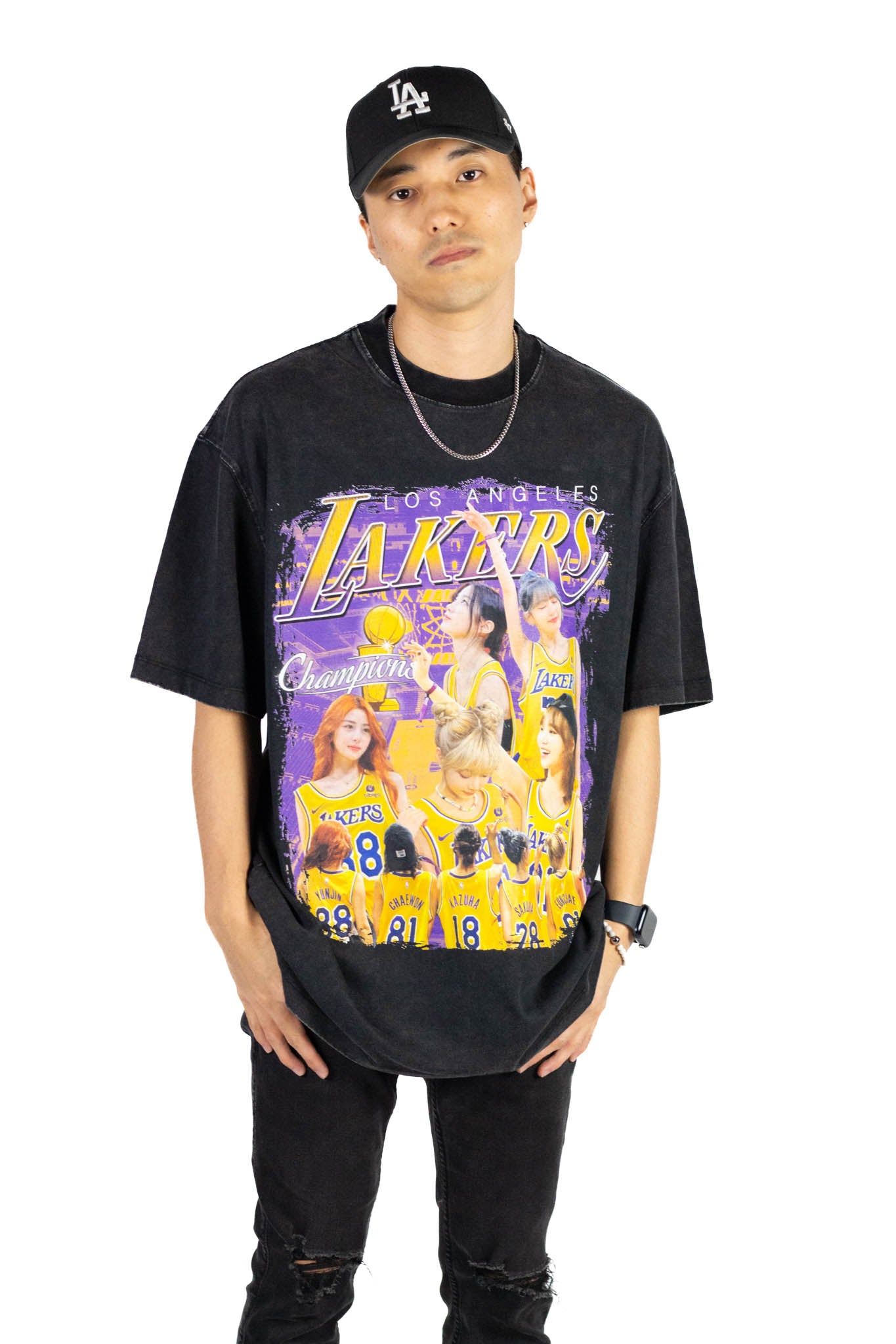 LE SSERAFIM Basketball Inspired Vintage T-shirt