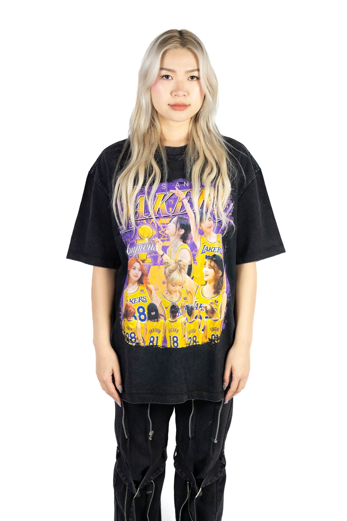 LE SSERAFIM Basketball Inspired Vintage T-shirt