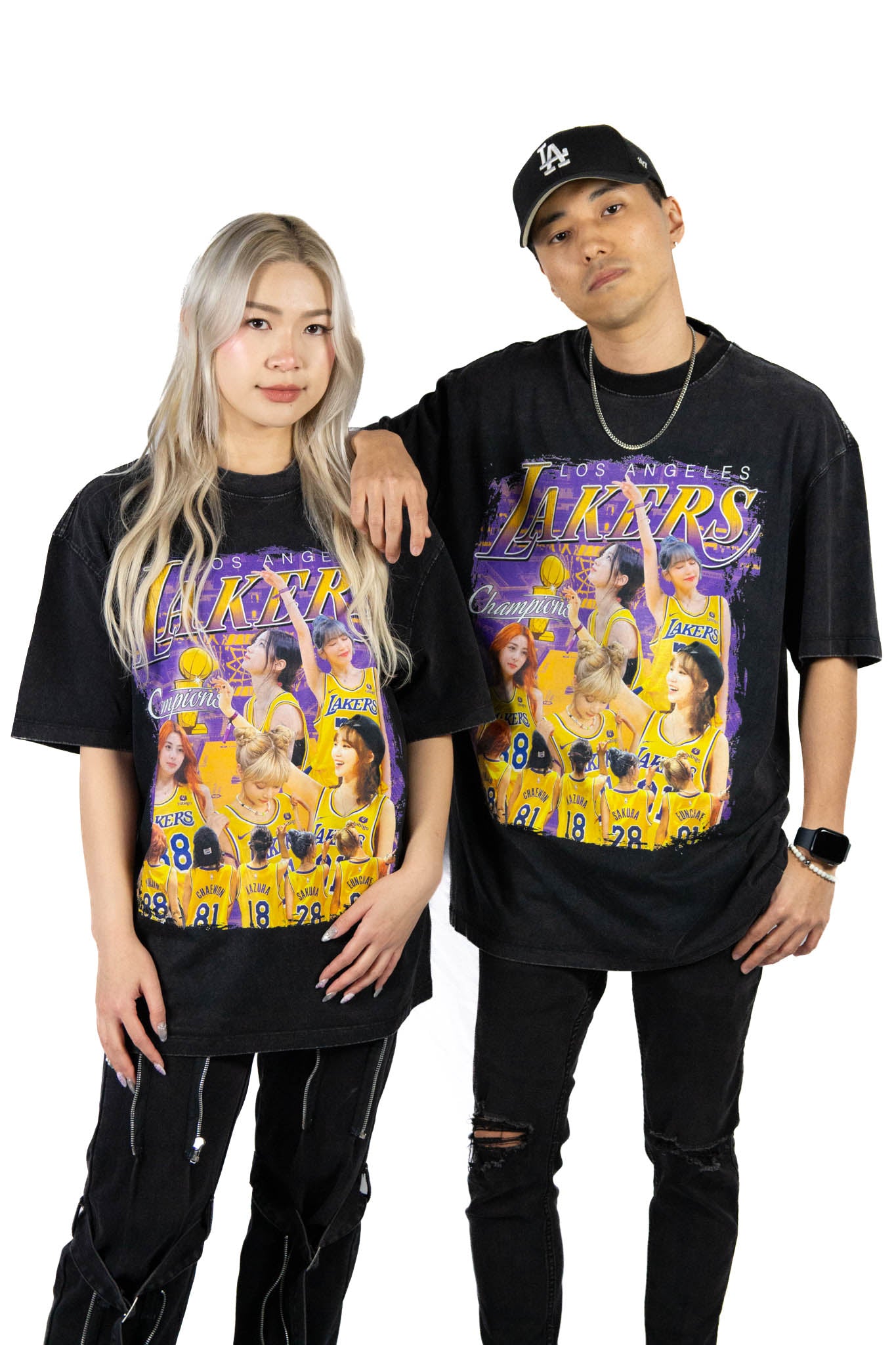 LE SSERAFIM Basketball Inspired Vintage T-shirt