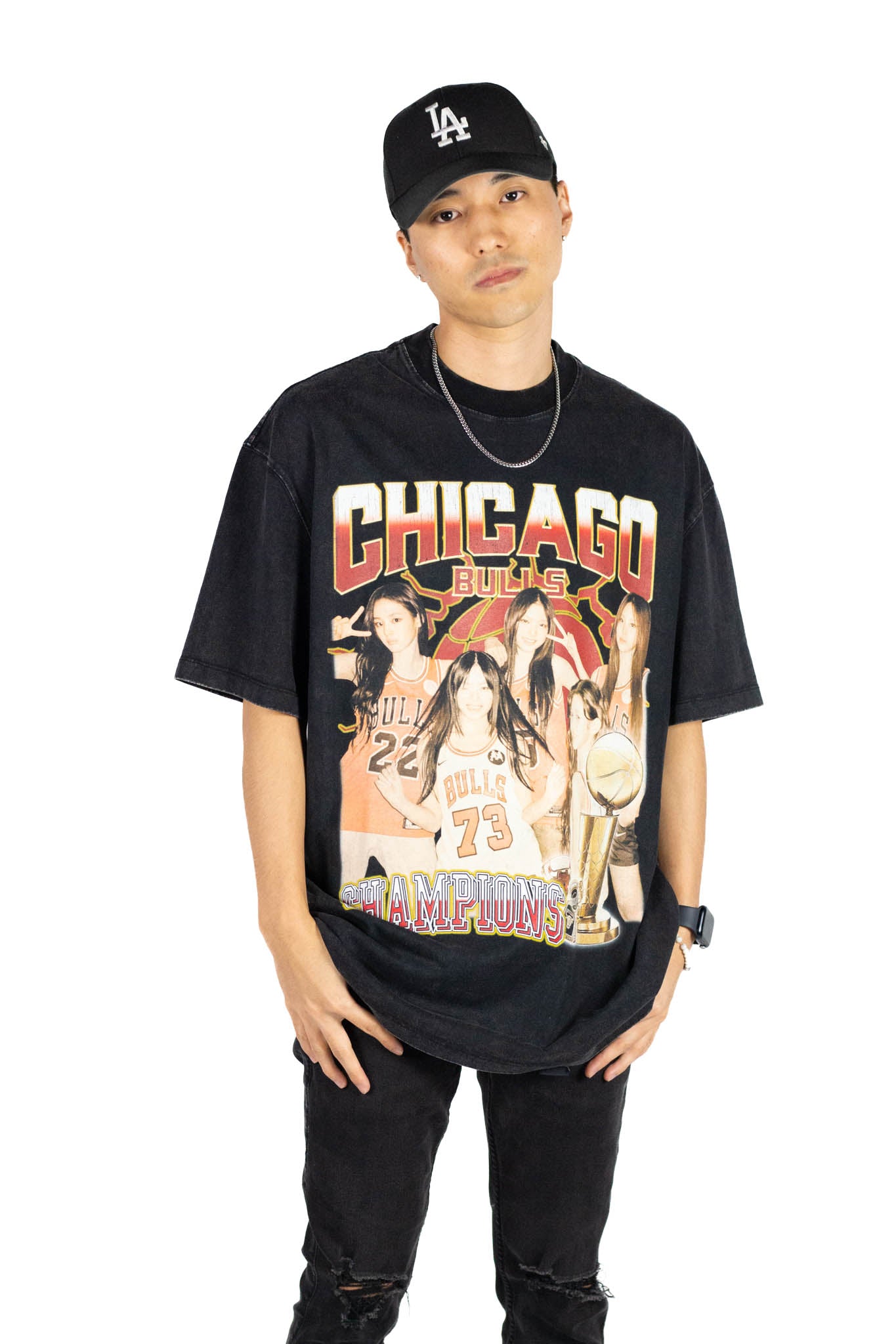 NEWJEANS Basketball Inspired Vintage T-shirt