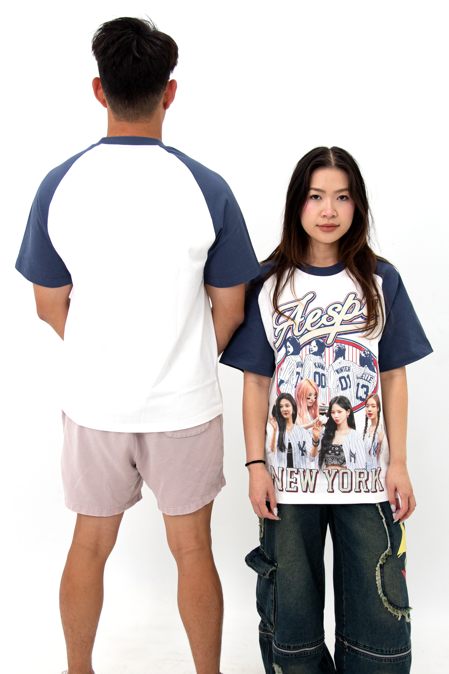 AESPA Baseball Inspired Vintage T-shirt