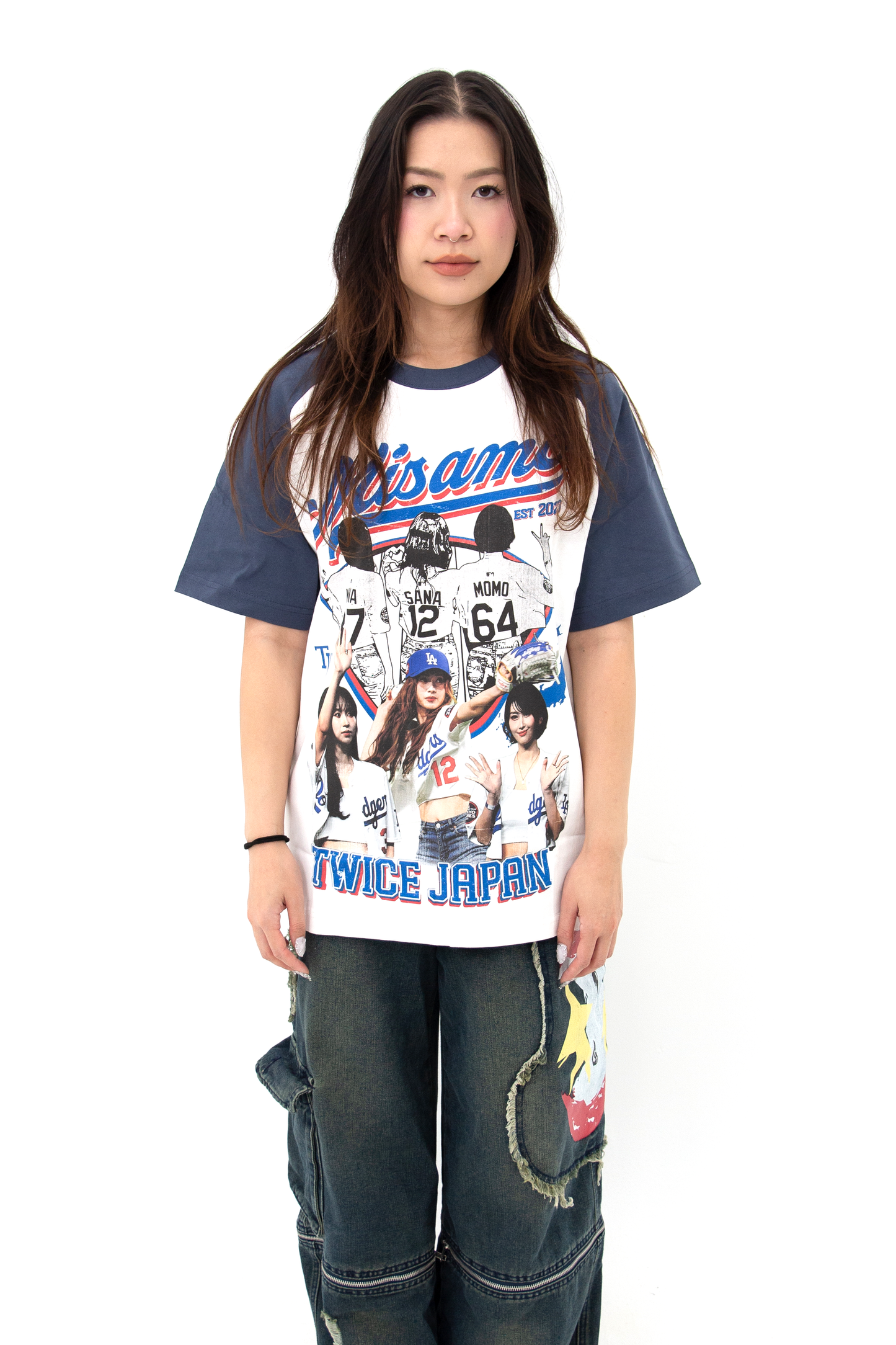 MISAMO Baseball Inspired Vintage T-shirt