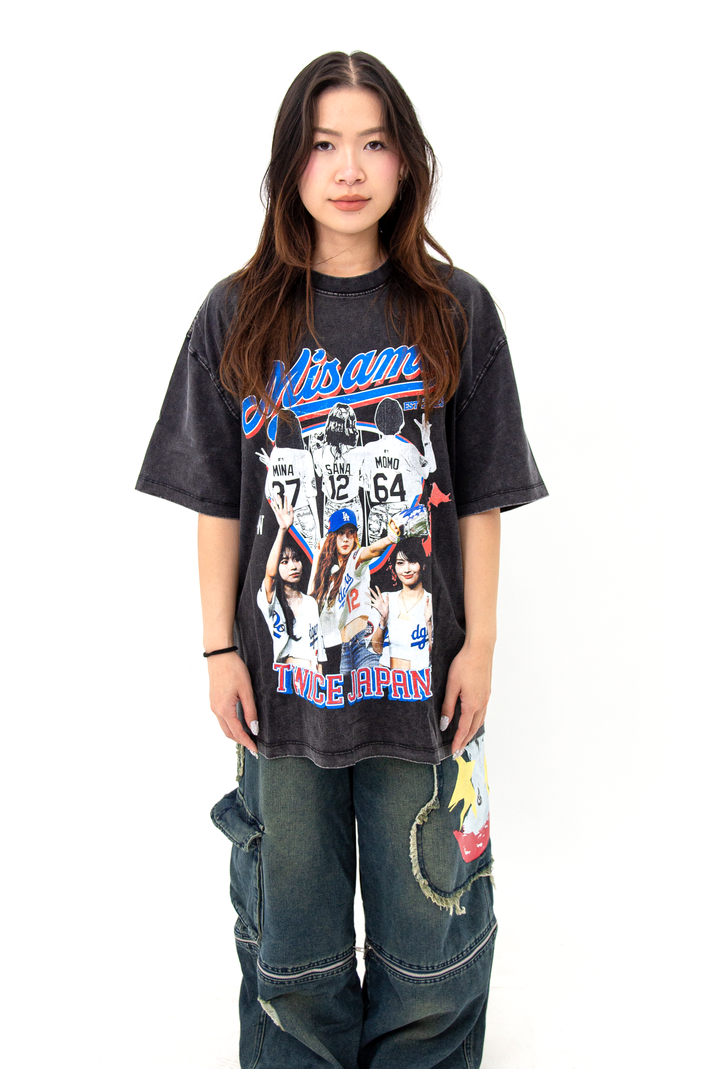 MISAMO Baseball Inspired Vintage T-shirt
