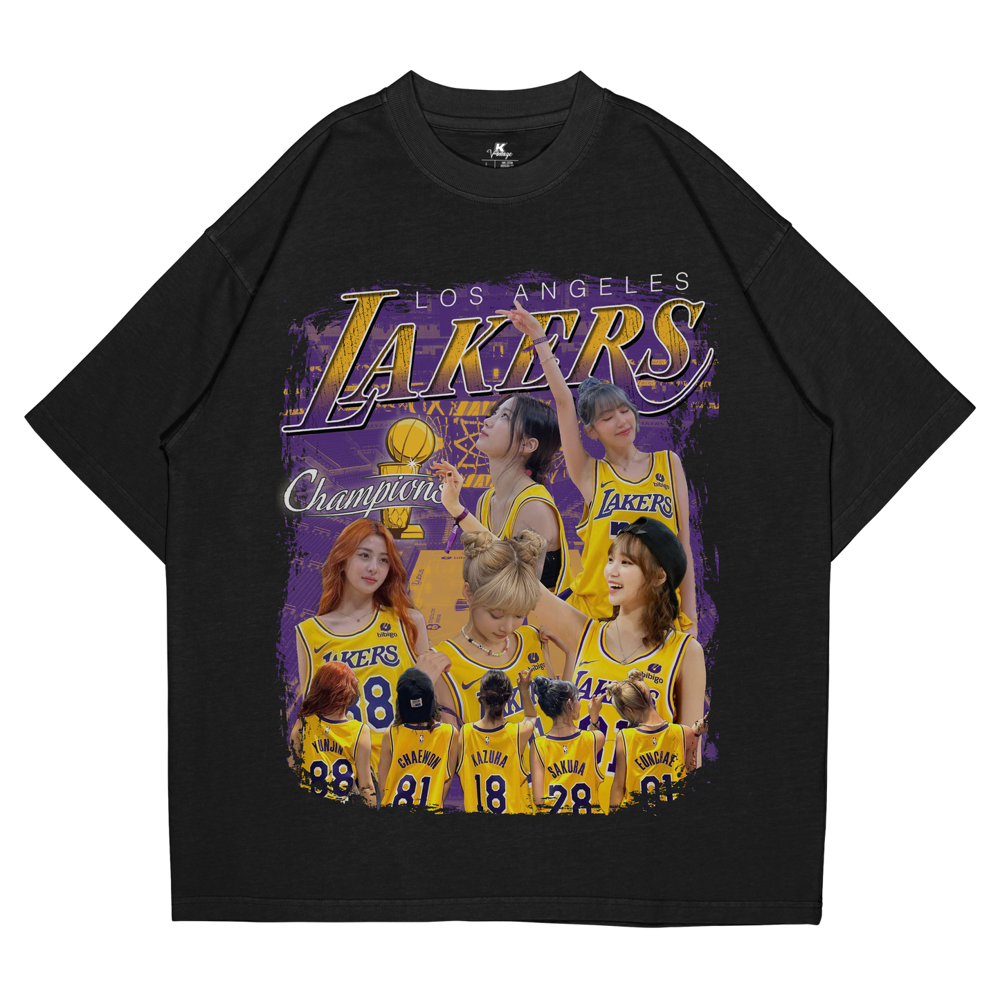 LE SSERAFIM Basketball Inspired Vintage T-shirt