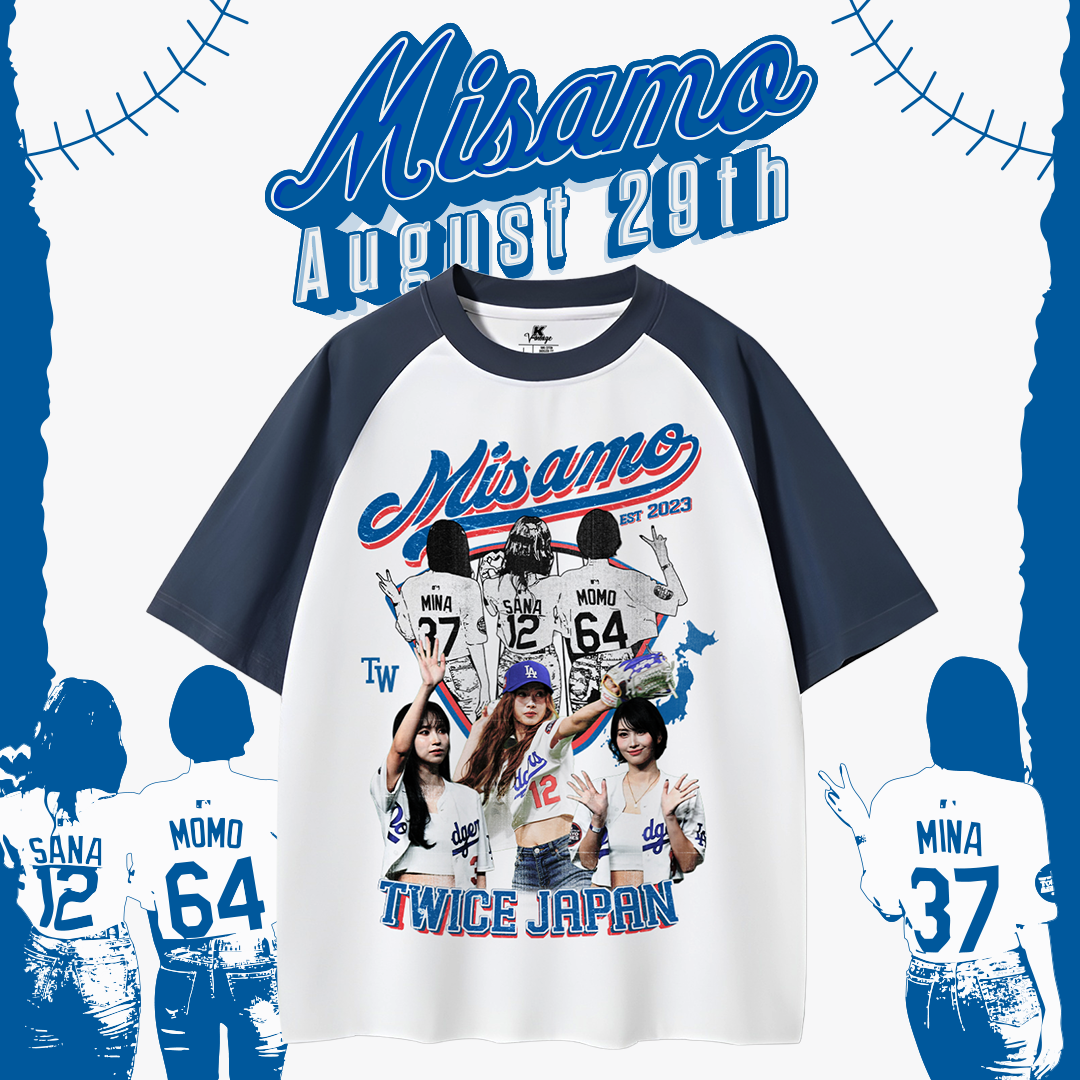 MISAMO Baseball Inspired Vintage T-shirt