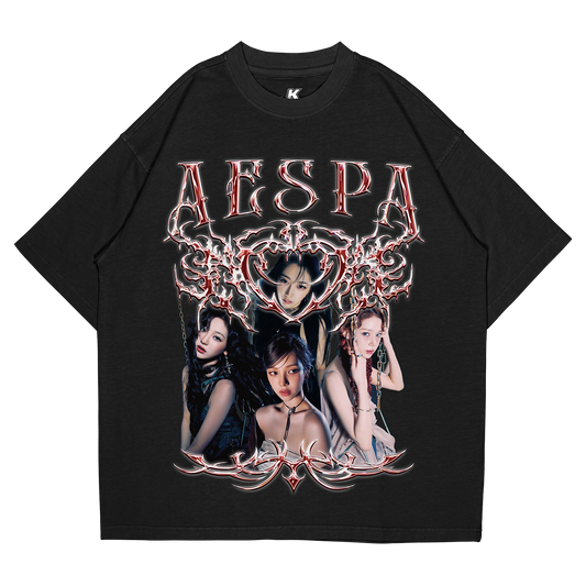 Aespa Inspired Vintage T-shirt