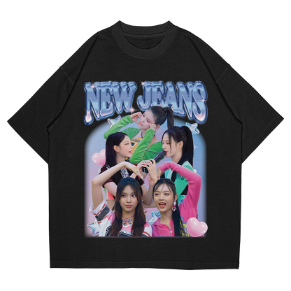 Newjeans Group Vintage T-shirt