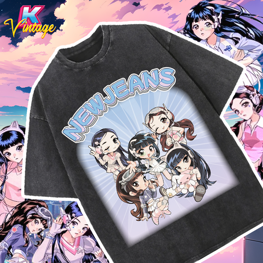 *LIMITED EDITION* Newjeans Anime Inspired Vintage T-shirt