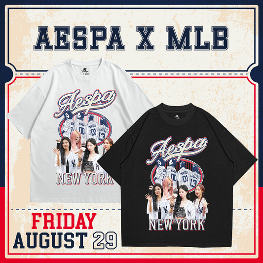 AESPA Baseball Inspired Vintage T-shirt