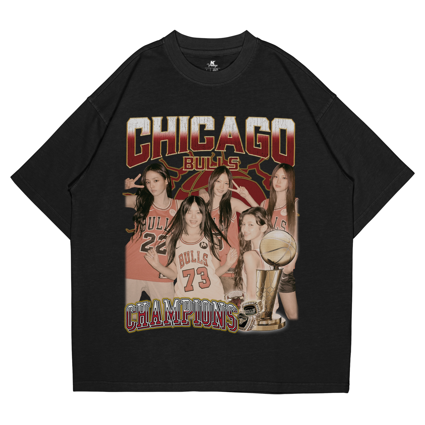NEWJEANS Basketball Inspired Vintage T-shirt